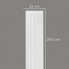 Dekoracyjny biały pilaster Mardom Decor 25 cm