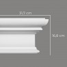 Ozdobna biała baza pilastra Mardom Decor 31,7 cm