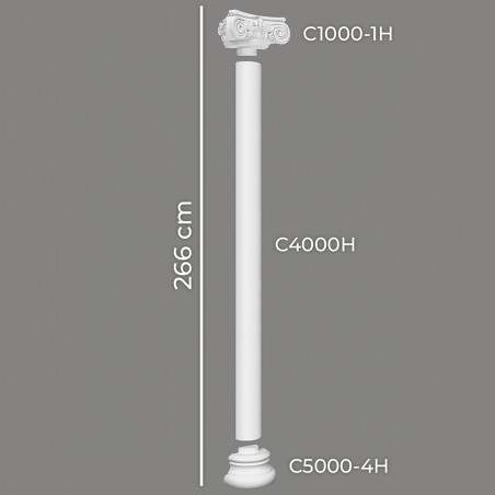 Zestaw elementów półkolumny dekoracyjnej