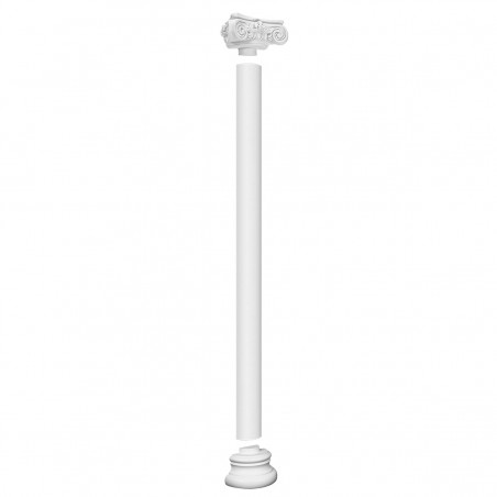 Biała ozdobna półkolumna Mardom Decor 268,5 cm