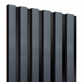 Dekoracyjne lamele na czarnym panelu HDF Antracyt