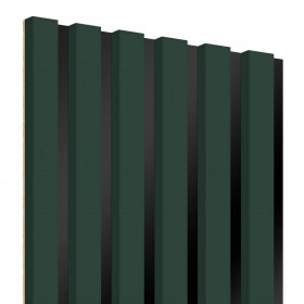 Dekoracyjne lamele na czarnym panelu HDF Butelkowa Zieleń