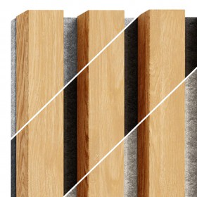 Lamele drewniane akustyczne na filcu