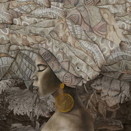 Etniczna fototapeta z twarzą kobiety MU14040