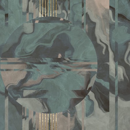 Zielona fototapeta fale Muance MU14054