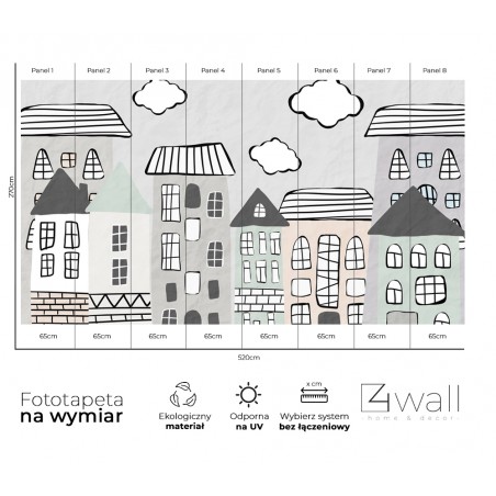 fototapeta na ścianę w domki