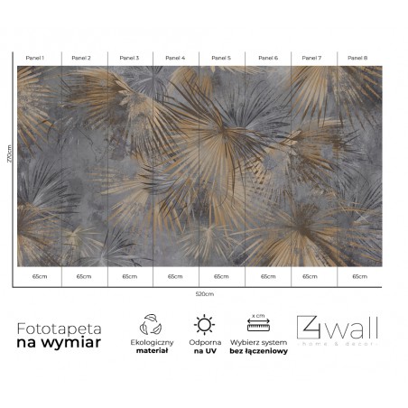 fototapeta w palmy złote na wymiar