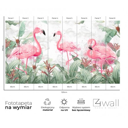 Fototapeta na wymiar w różowe flaminigi