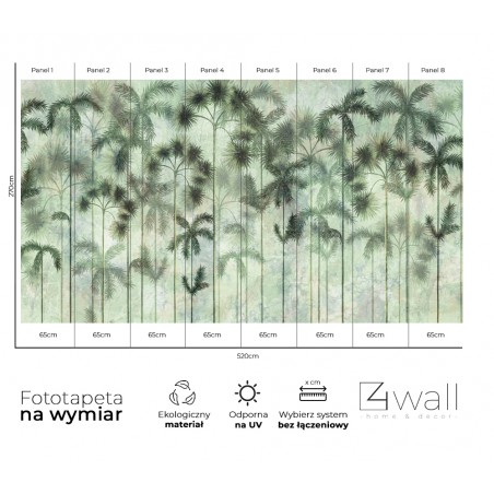 Fototapeta las deszczowy zielona na wymiar