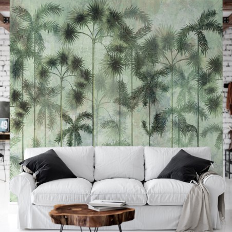 Zielona fototapeta las tropikalny