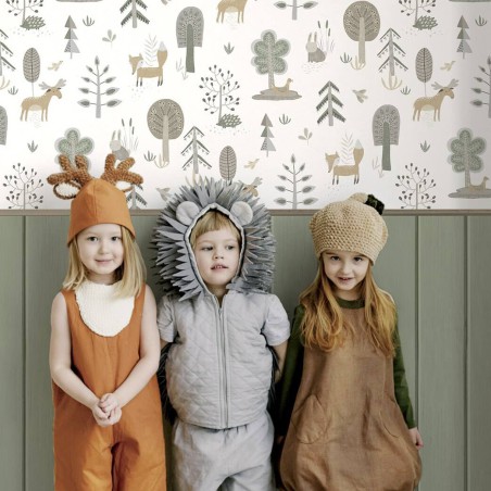 tapeta zielona dziecięca aranżacje