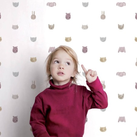 Biała tapeta pokojowa dla dziecka