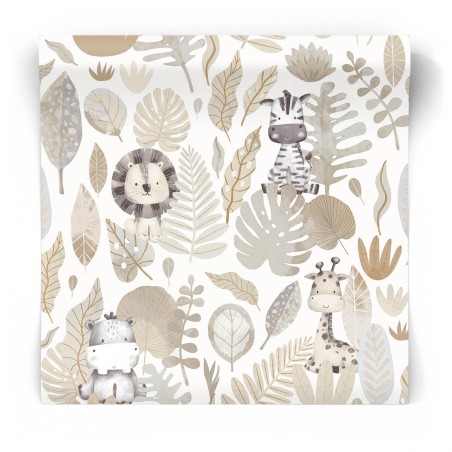 Nowoczesna tapeta dziecięca safari