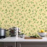 Żółta tapeta retro bluszcz G45430