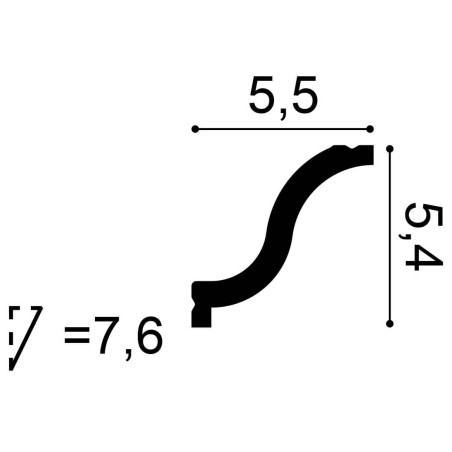 Niska biała listwa sufitowa CX108 Orac Decor