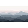fototapeta rysowane góry - niebieskie