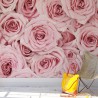 Różowa fototapeta w kwiaty