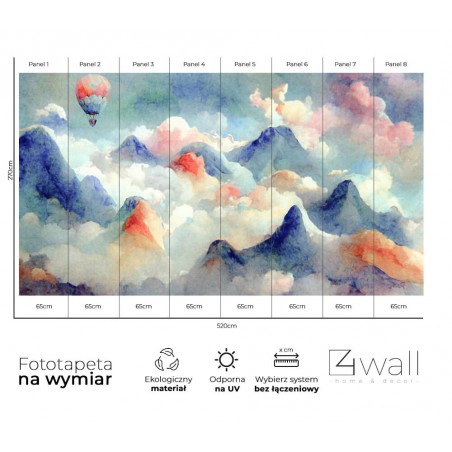 Kolorowa fototapeta widok gór