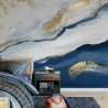 Fototapeta spiek marmurowy na ścianie w sypialni