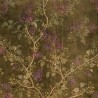 Brązowa fototapeta w kwitnące drzewa