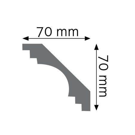 biała gładka listwa sufitowa LGG-17 Creativa 