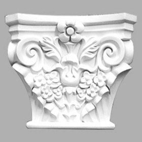 ornamentalna biała głowica pilastra KDS-14