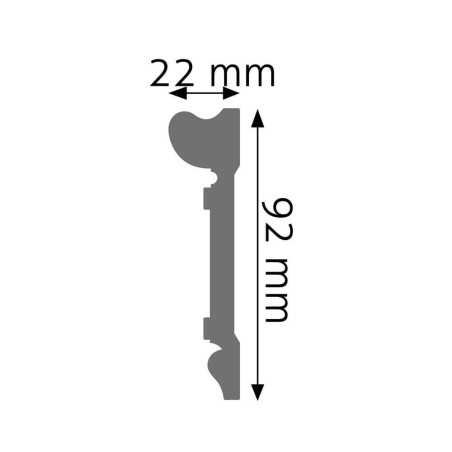 biała listwa na ścianę uniwersalna LPC-21 