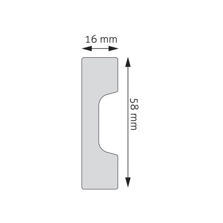 gładka biała listwa przypodłogowa LPC-27