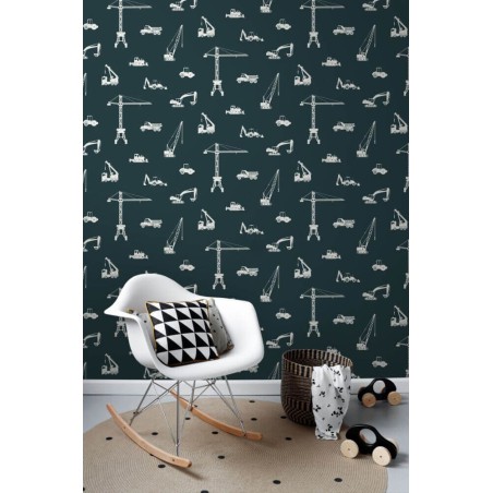 zielona tapeta na ścianę do pokoju dziecka 139265