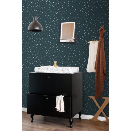 grantowa tapeta w kropki do pokoju dziecka 139276