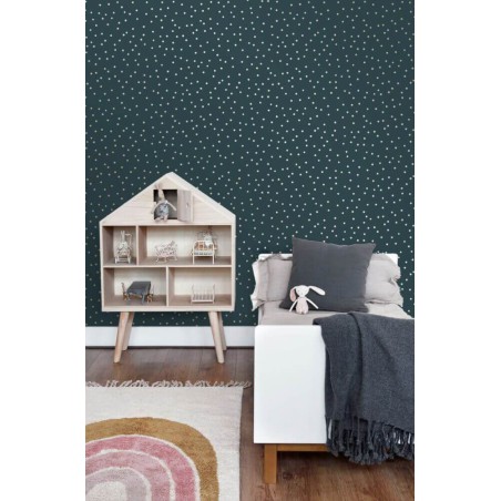 prosta granatowa tapeta na ścianę 139276