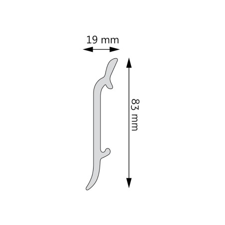 nowoczesna biała listwa przypodłogowa LPC-16 