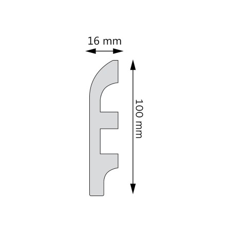 ozdobna biała listwa panelowa LPC-19F