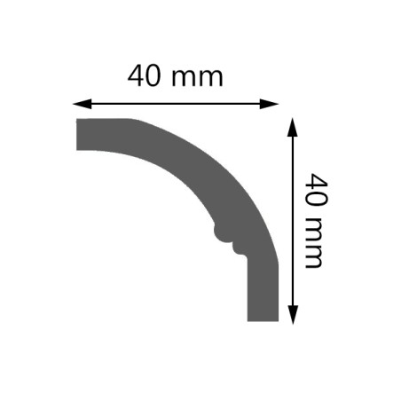 Wymiary listwy przysufitowej LGG-12 Creativa