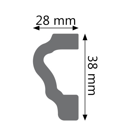 modna biała listwa ściennaLPC-14