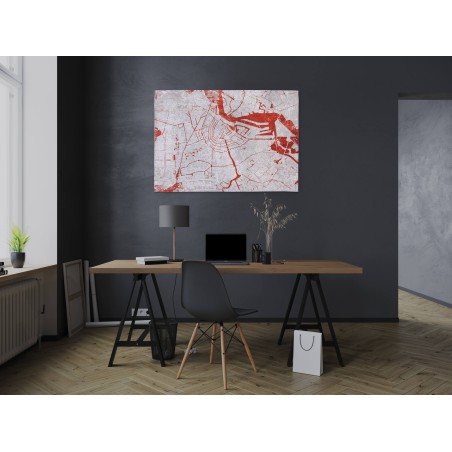 Szary nowoczesny dywan na ścianę