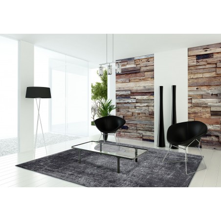 Szaro czarny dywan do salonu