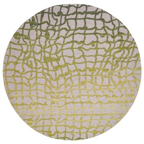 Okrągły zielony dywan 3D do salonu