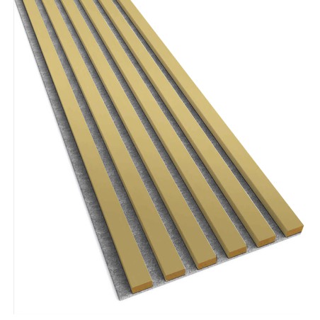 Lamele akustyczne na filcu - błyszczące złoto