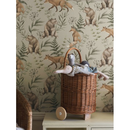 Jasna tapeta las do pokoju dziecięcego