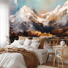 Fototapeta do sypialni góry krajobraz vintage
