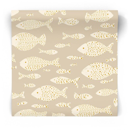 Delikatna tapeta w ryby
