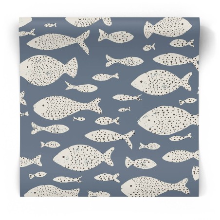 Niebieska tapeta ryby