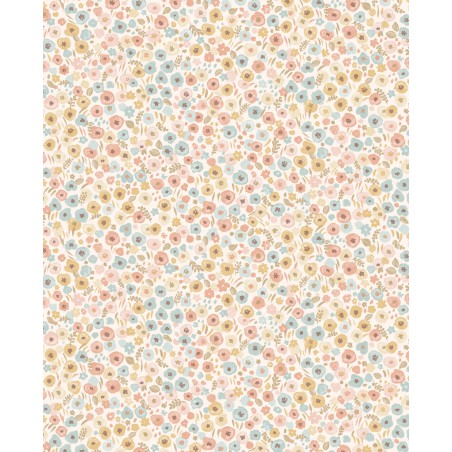 Delikatna tapeta w drobne kwiaty