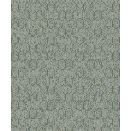 Jasna tapeta art deco ze złotem