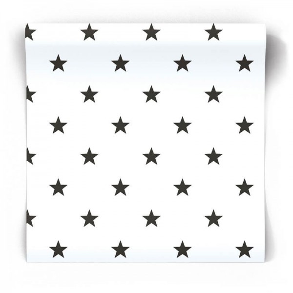 Tapeta w szare gwiazdki na białym tle - G23352