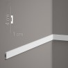 Prosta biała listwa ścienna MD011 4 cm - Mardom Decor
