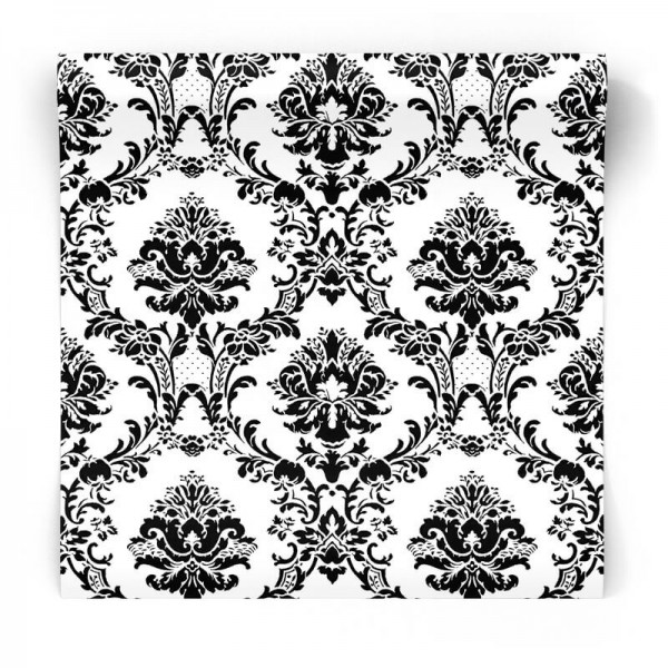 Tapeta w czarno biały ornament BK32013