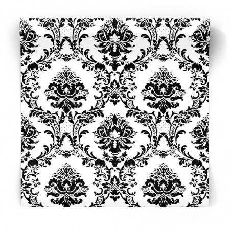 Tapeta w czarno biały ornament BK32013