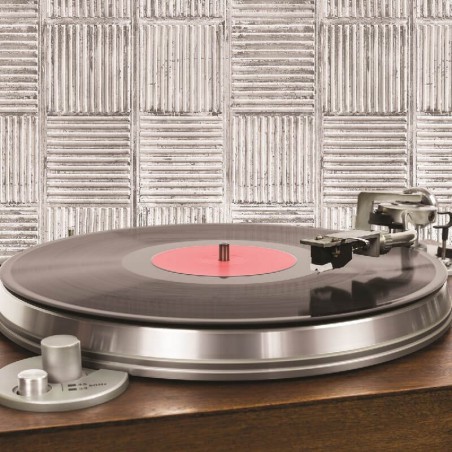 Szaro srebrna tapeta do pokoju młodzieżowego aranżacje do wnętrz